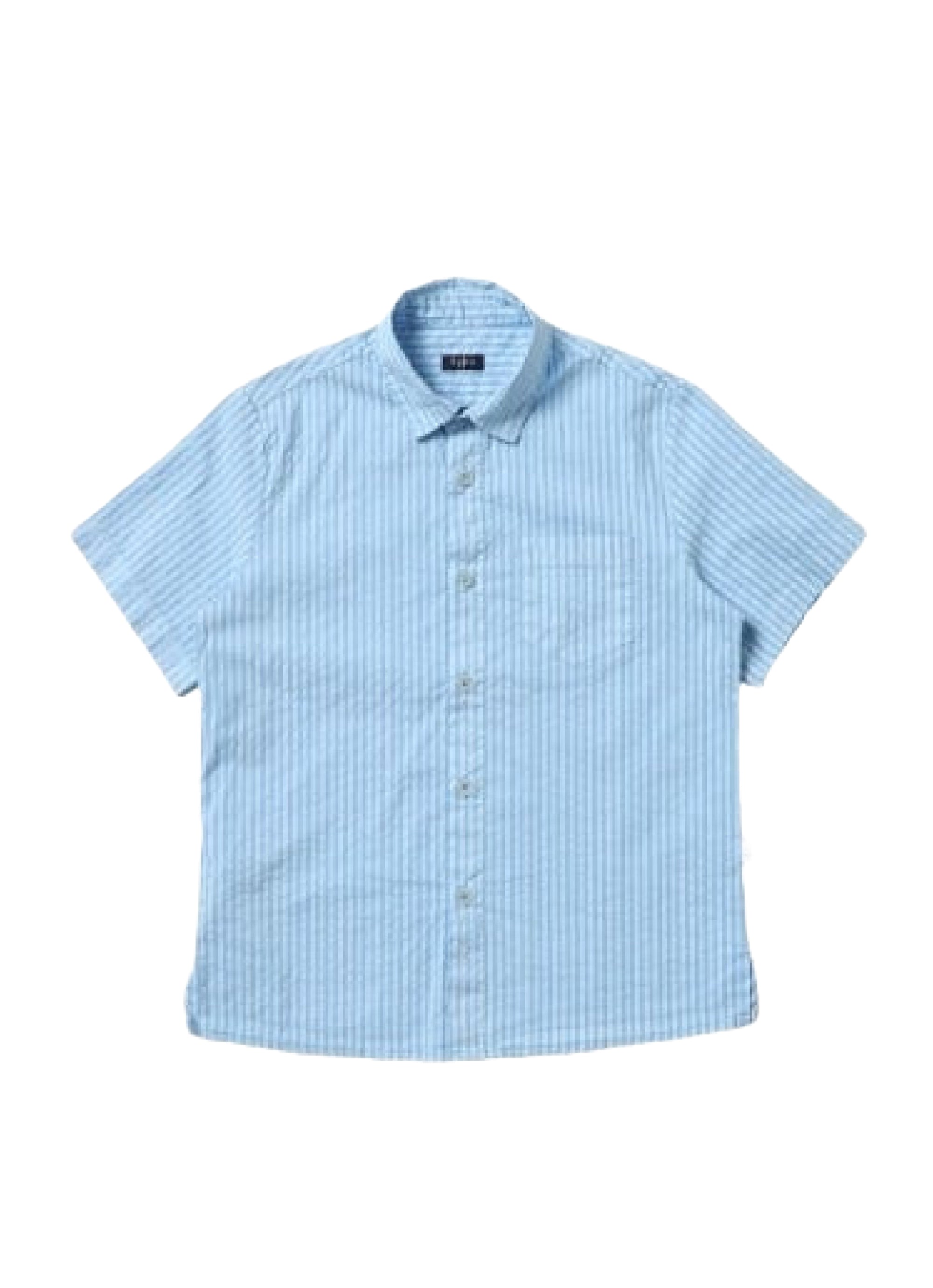 Camicia in seersucker effetto tecnico