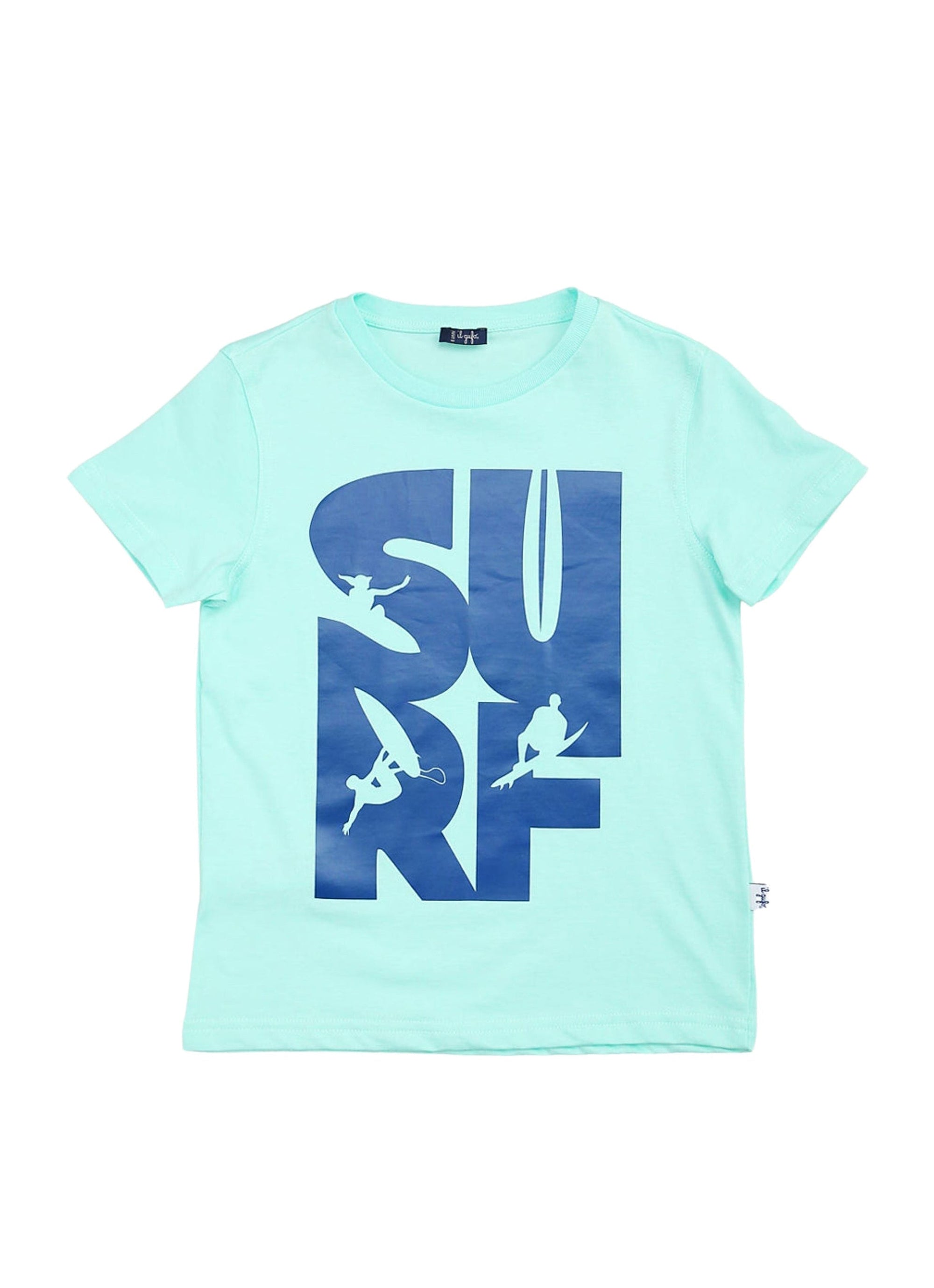 Surf print T-shirt - Acquamarina & Baia