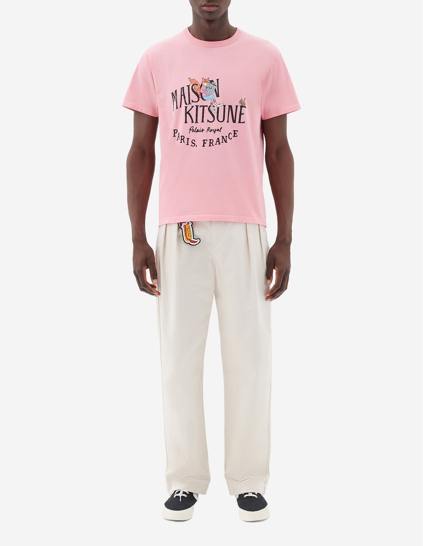 T-shirt Maison Kitsuné x Olympia Le-Tan - Bubble Gum Pink