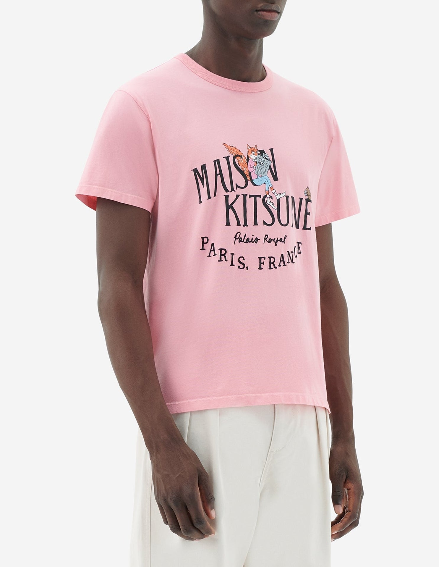 T-shirt Maison Kitsuné x Olympia Le-Tan - Bubble Gum Pink