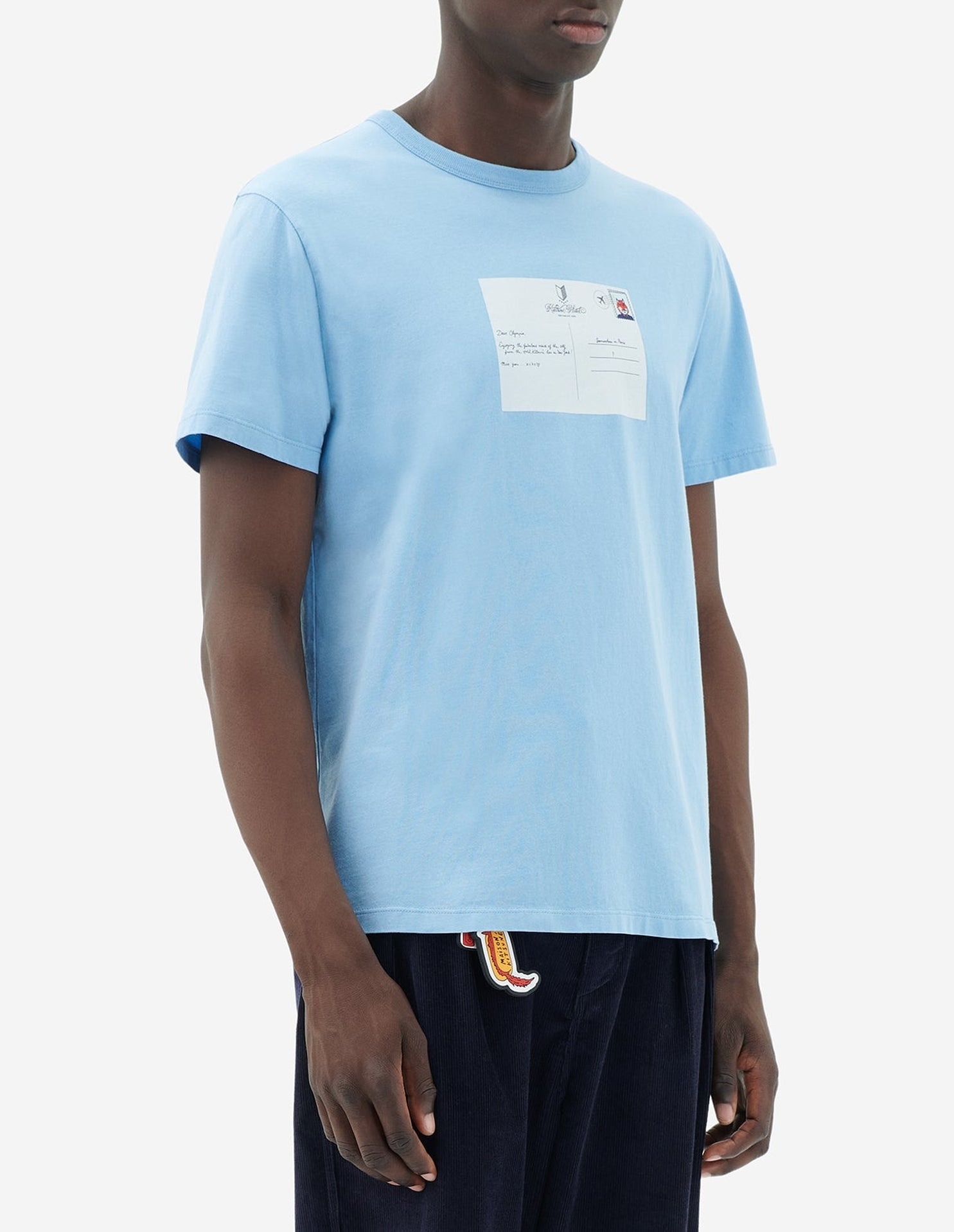 T-shirt Maison Kitsuné x Olympia Le-Tan - Baby Blue