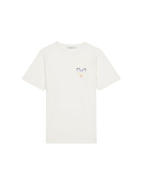 Front embroidered T-shirt - White