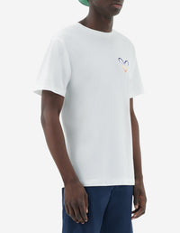 Front embroidered T-shirt - White