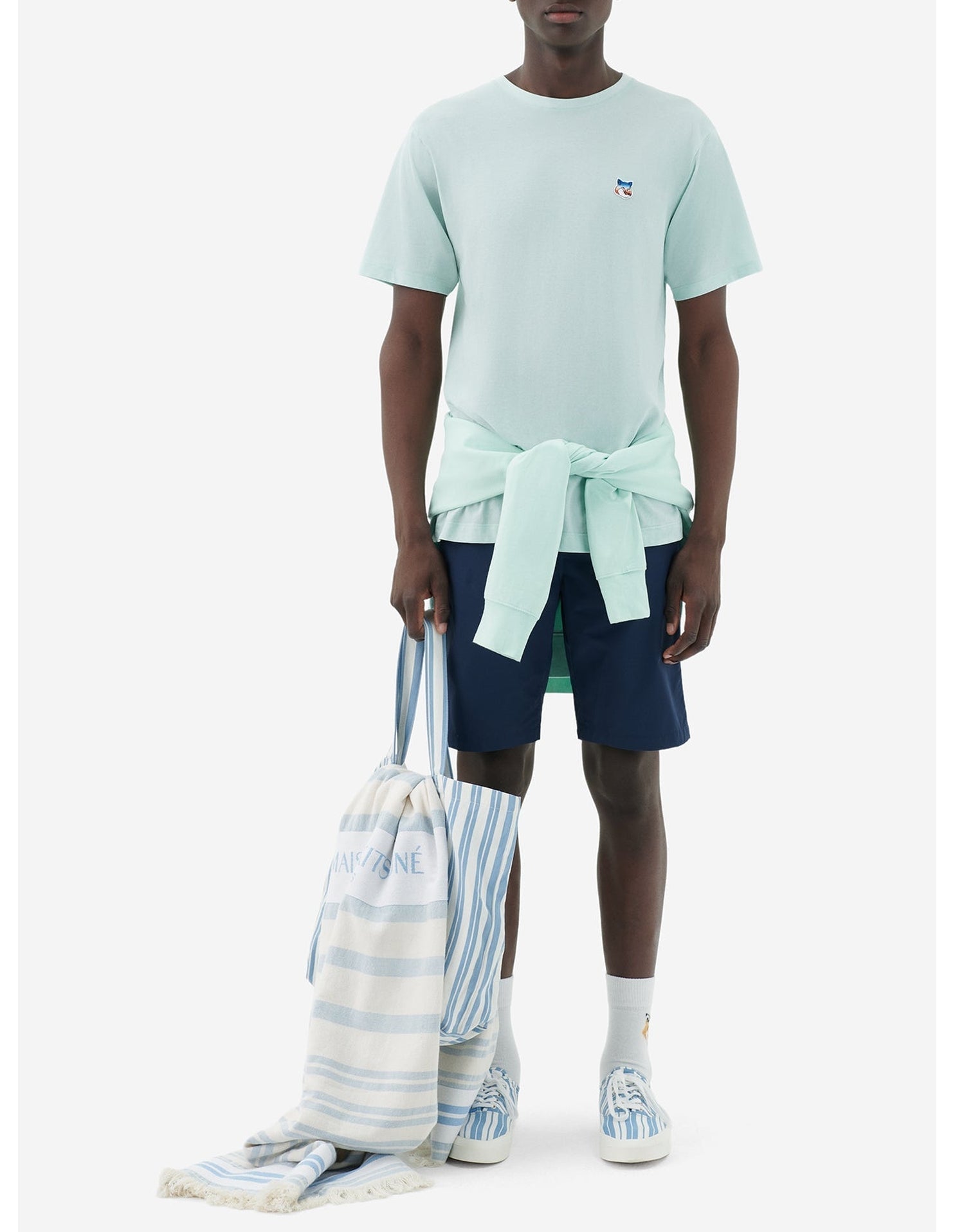 Short-sleeved T-shirt with patch - Mist Green