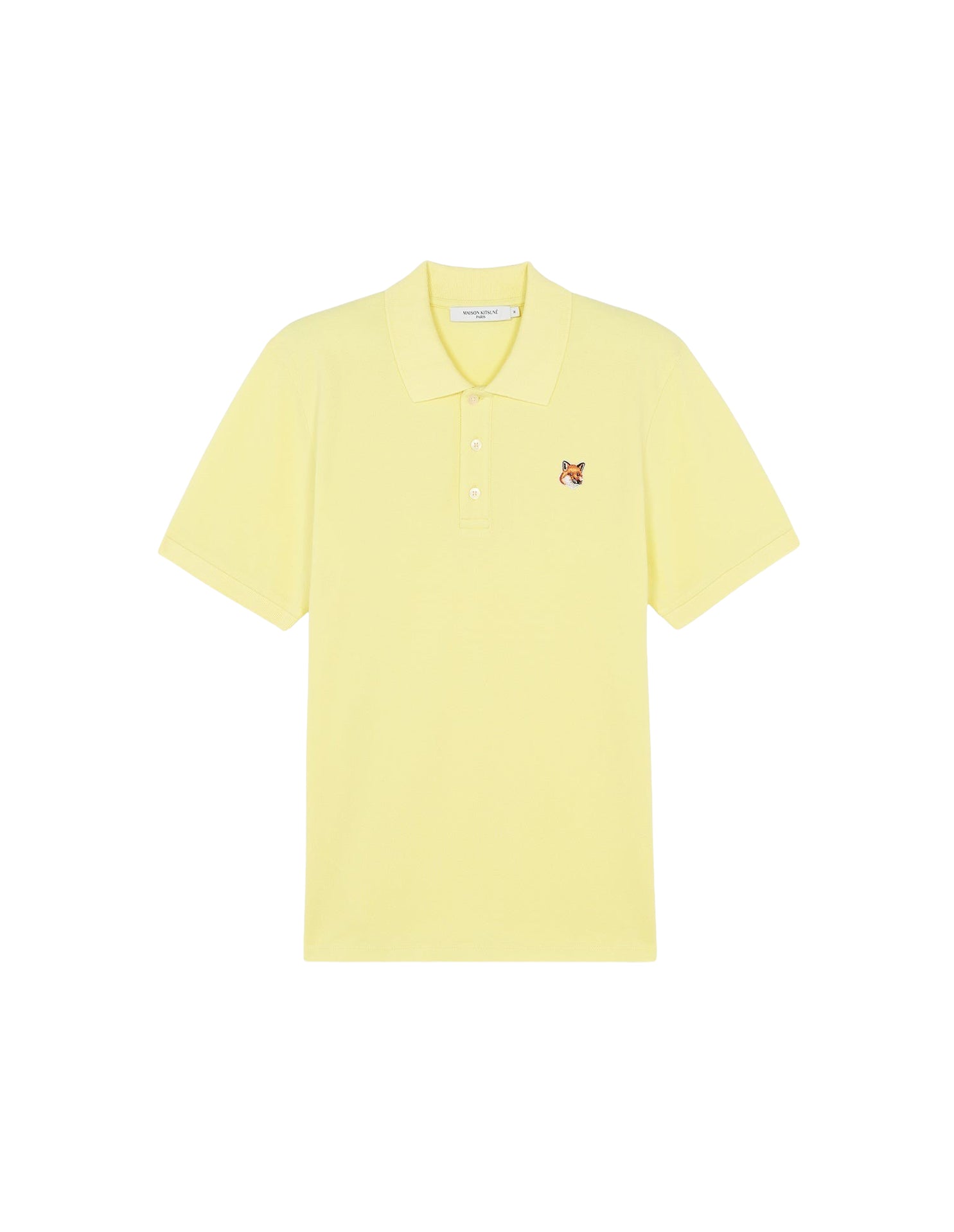 Polo à manches courtesavec écusson - Light Yellow