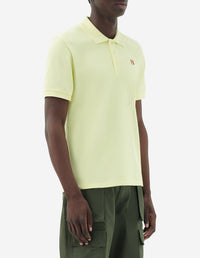 Polo à manches courtesavec écusson - Light Yellow