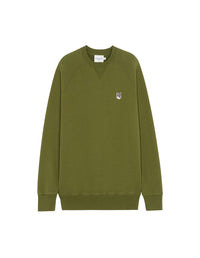Sweatshirt à col rond avec écusson - Dark Khaki