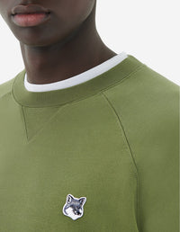 Sweatshirt à col rond avec écusson - Dark Khaki
