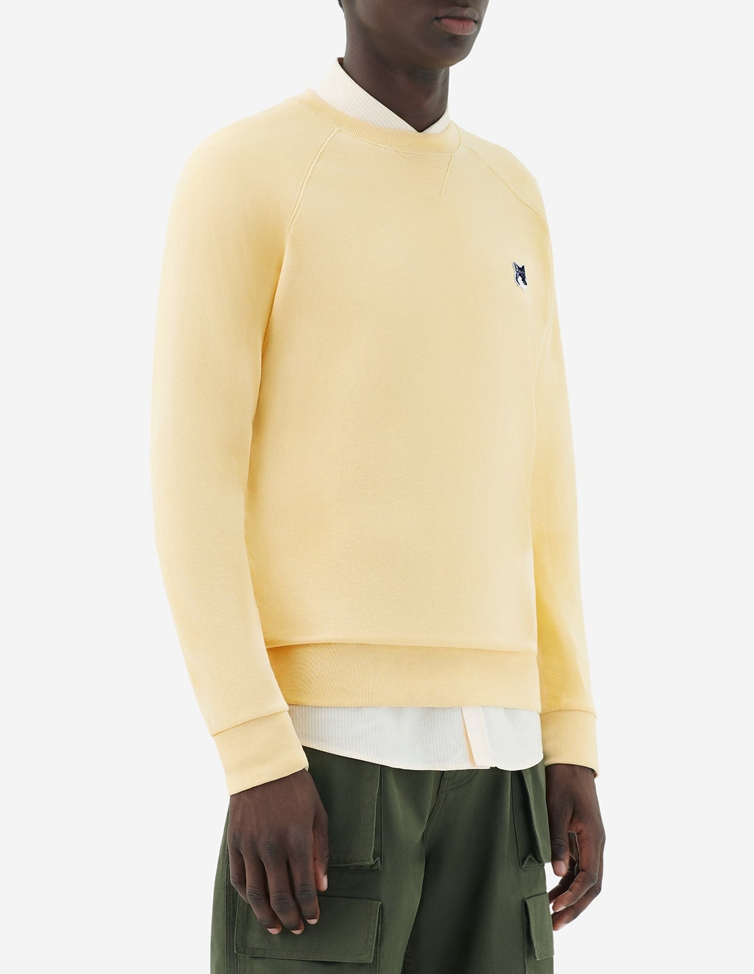 Sweatshirt à col rond avec écusson - Pale Orange