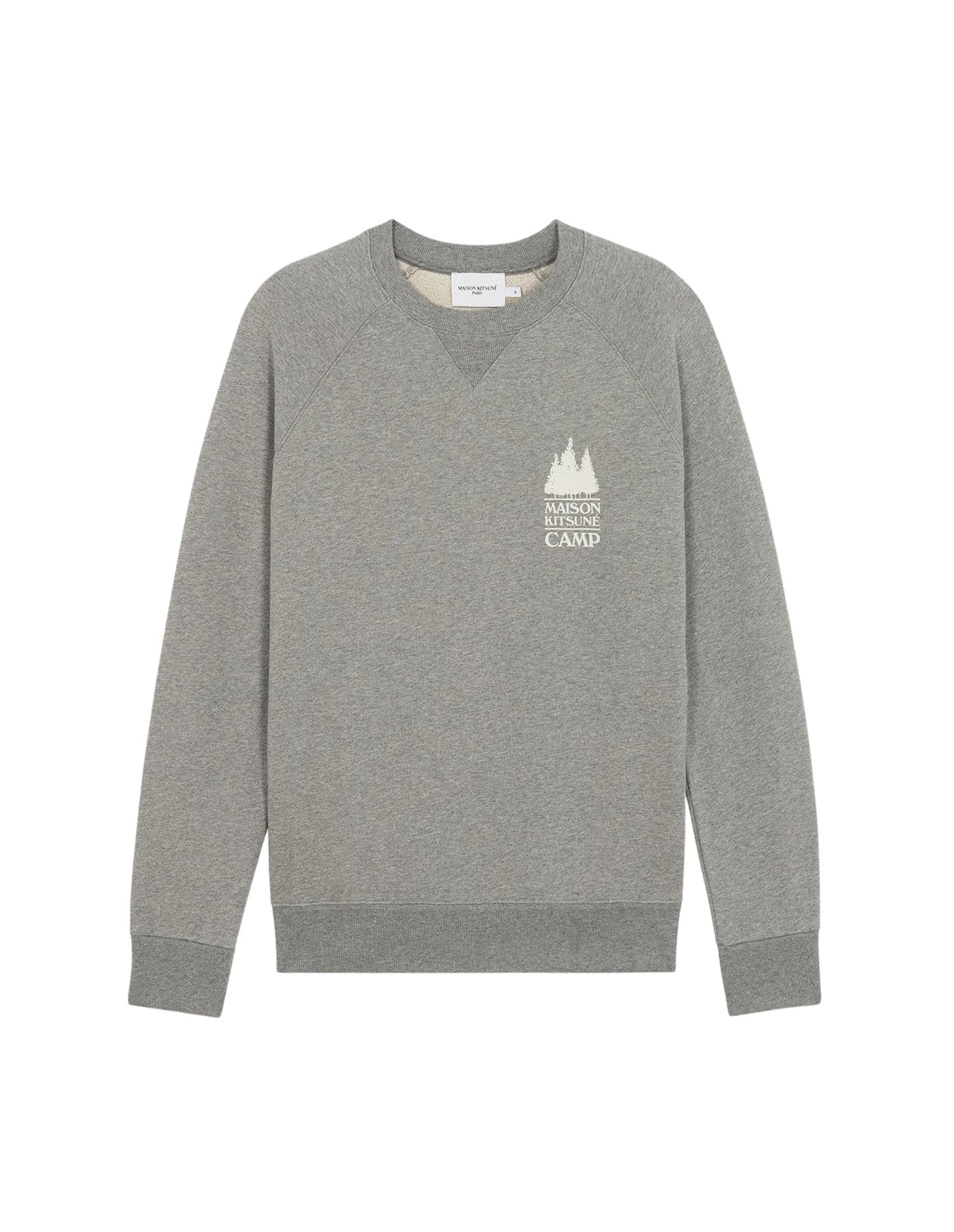 Sweatshirt Camp ajusté avec impression - Grey Melange