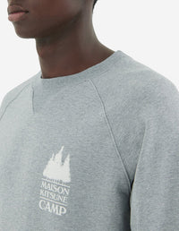 Sweatshirt Camp ajusté avec impression - Grey Melange