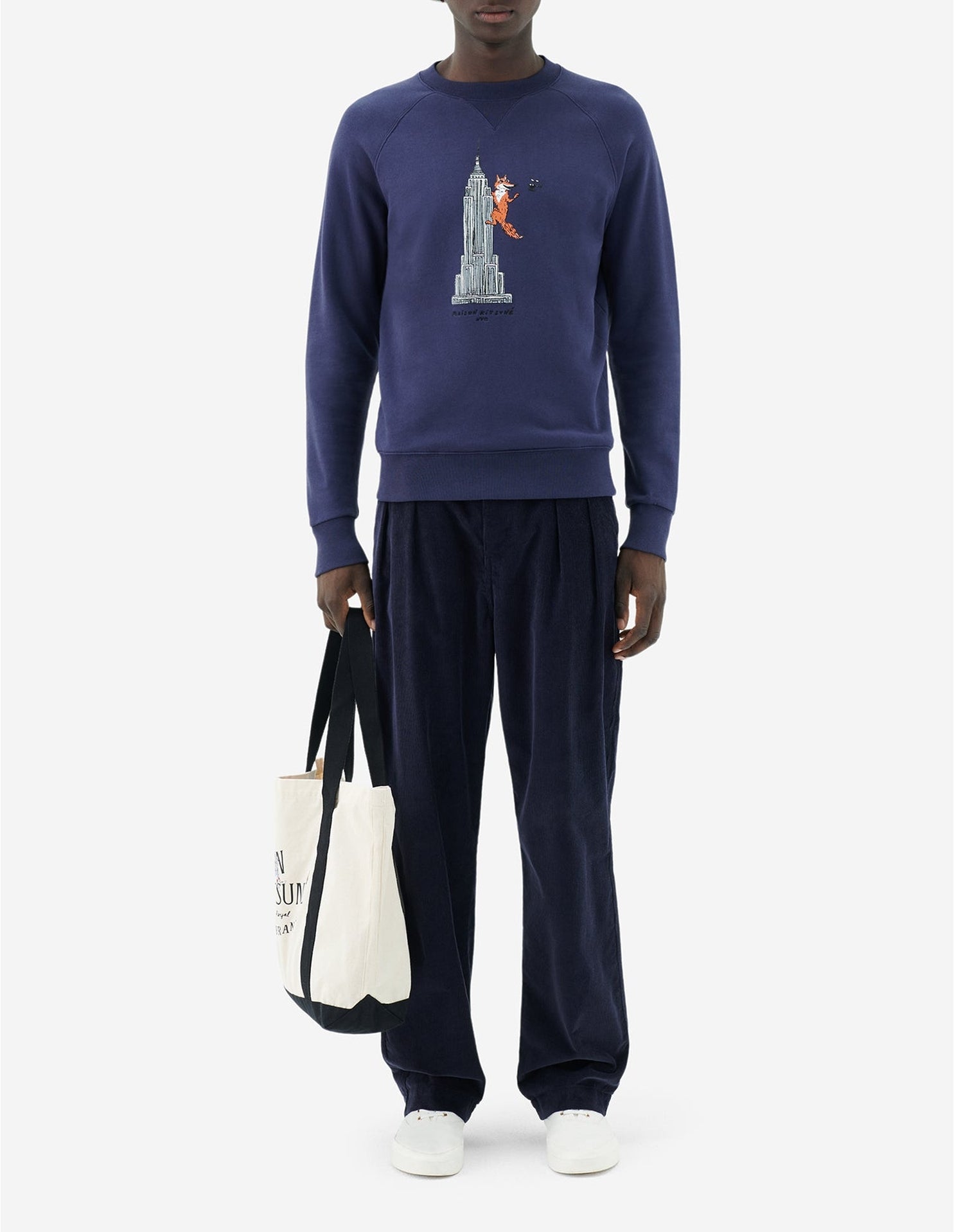 Sweatshirt Maison Kitsuné x Olympia Le-Tan - Navy Blue