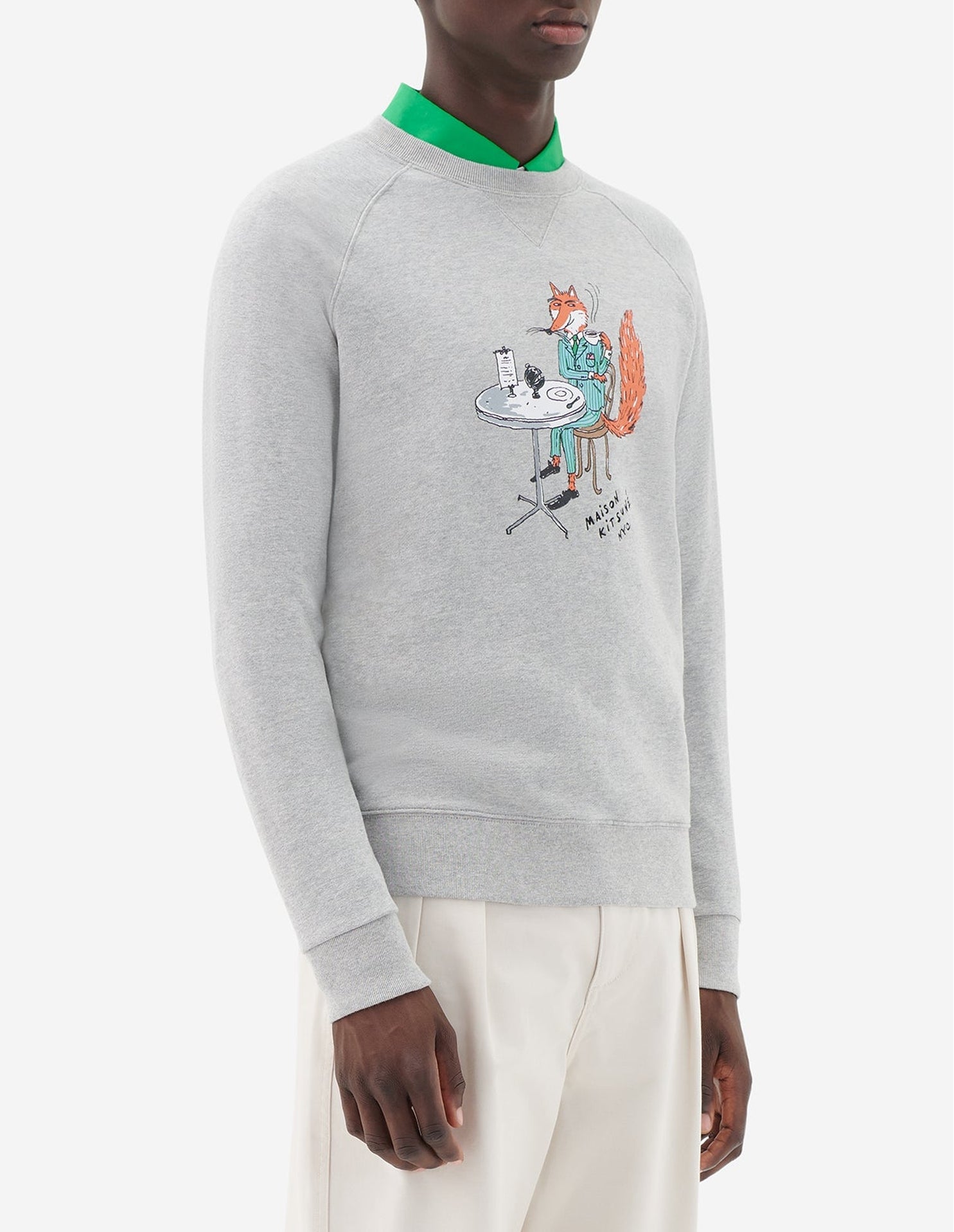 Sweatshirt Maison Kitsuné x Olympia Le-Tan - Grey Melange