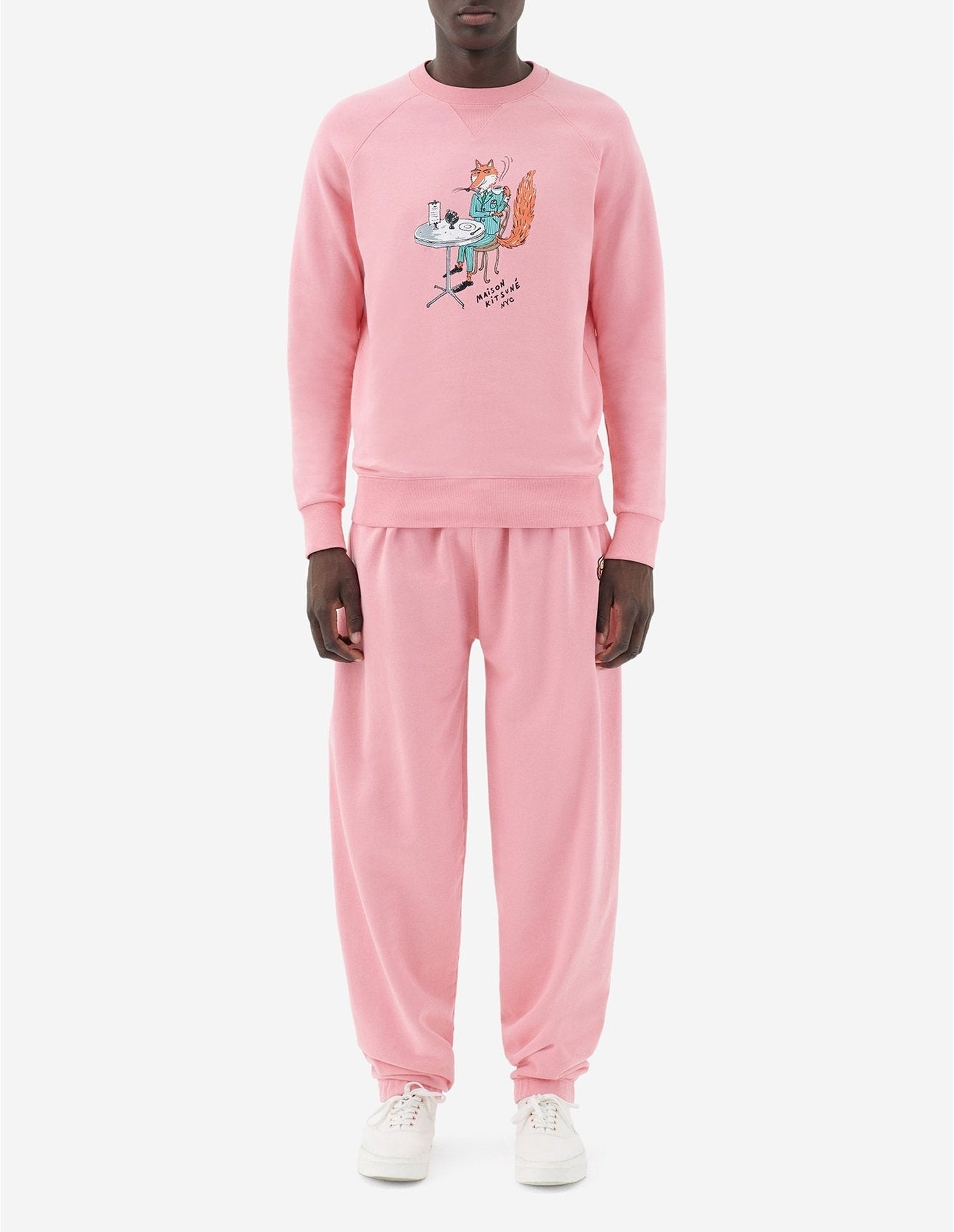 Sweatshirt Maison Kitsuné x Olympia Le-Tan - Bubble Gum Pink