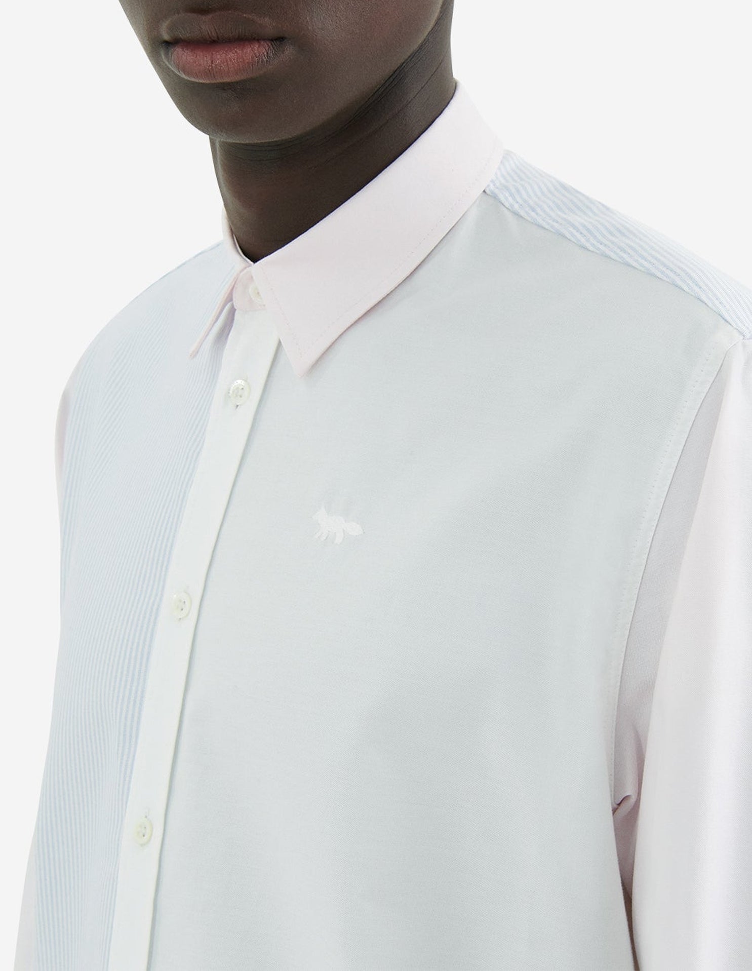Chemise à rayures avec écusson - Color Block Stripes
