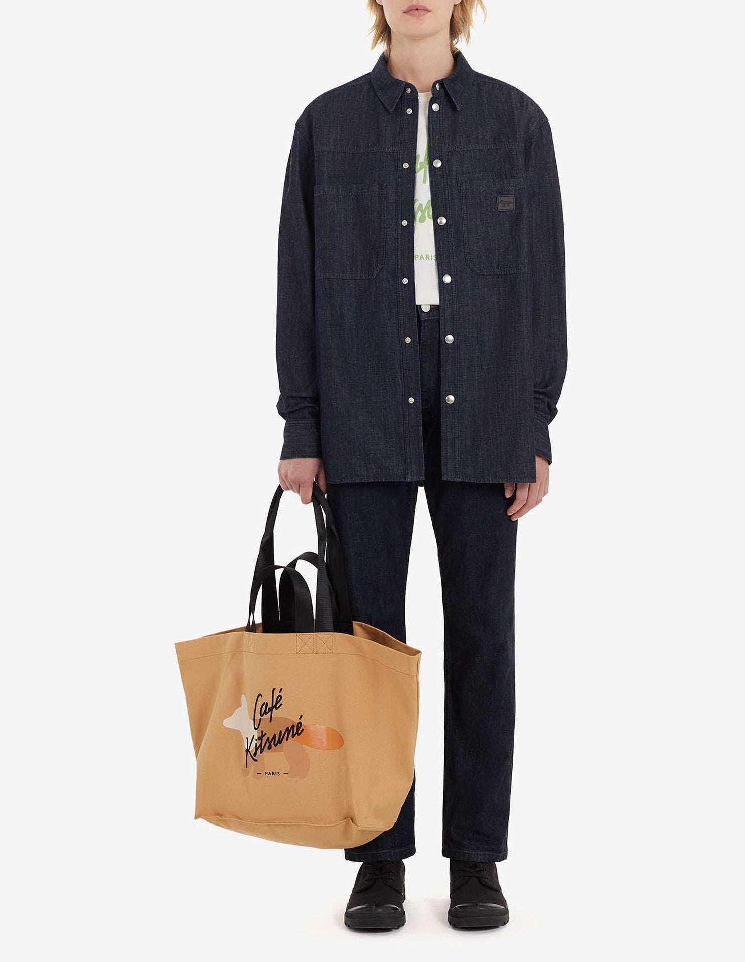 Fox Café Denim Shirt - Indigo