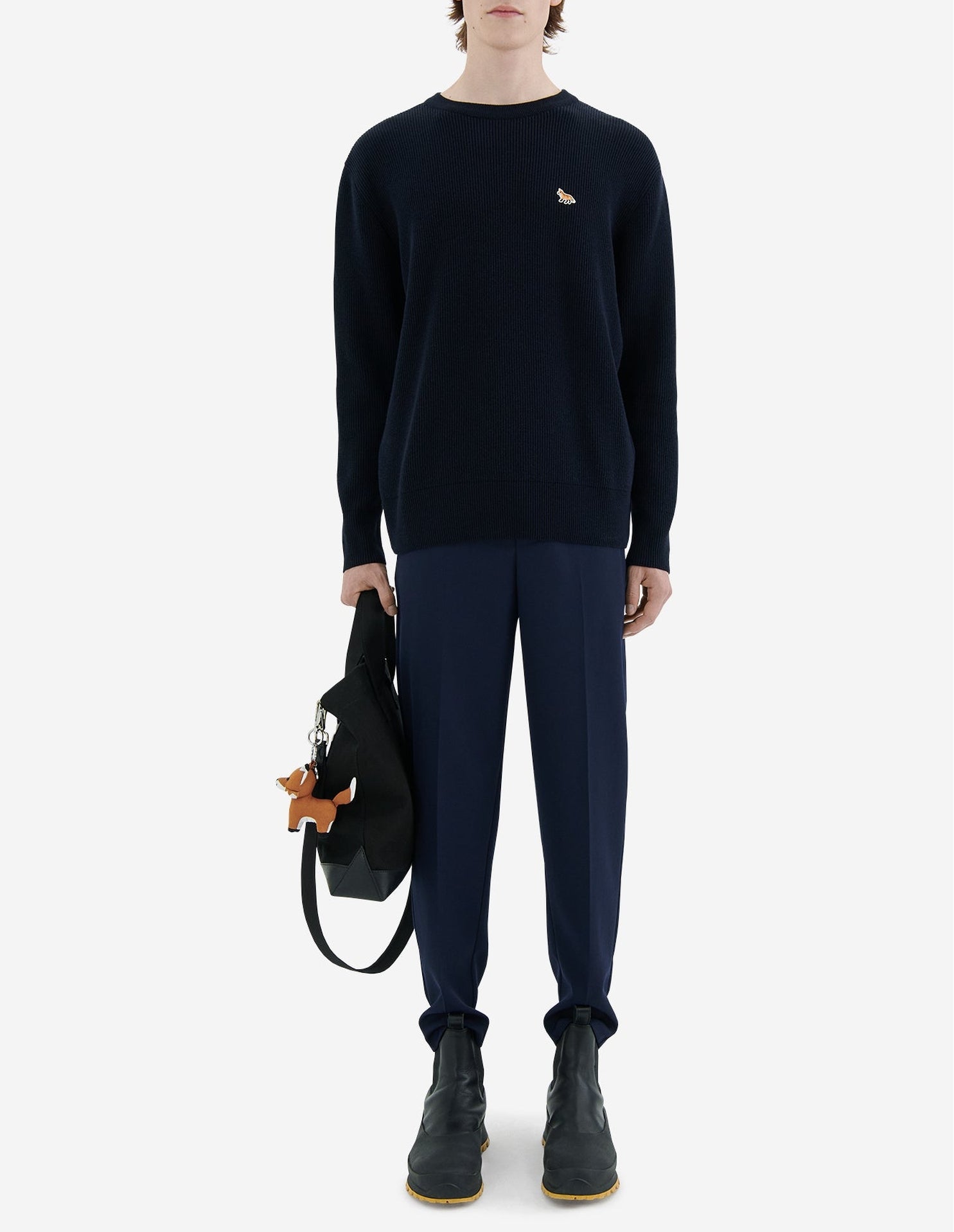 Pantalon décontracté en laine - Dark Navy