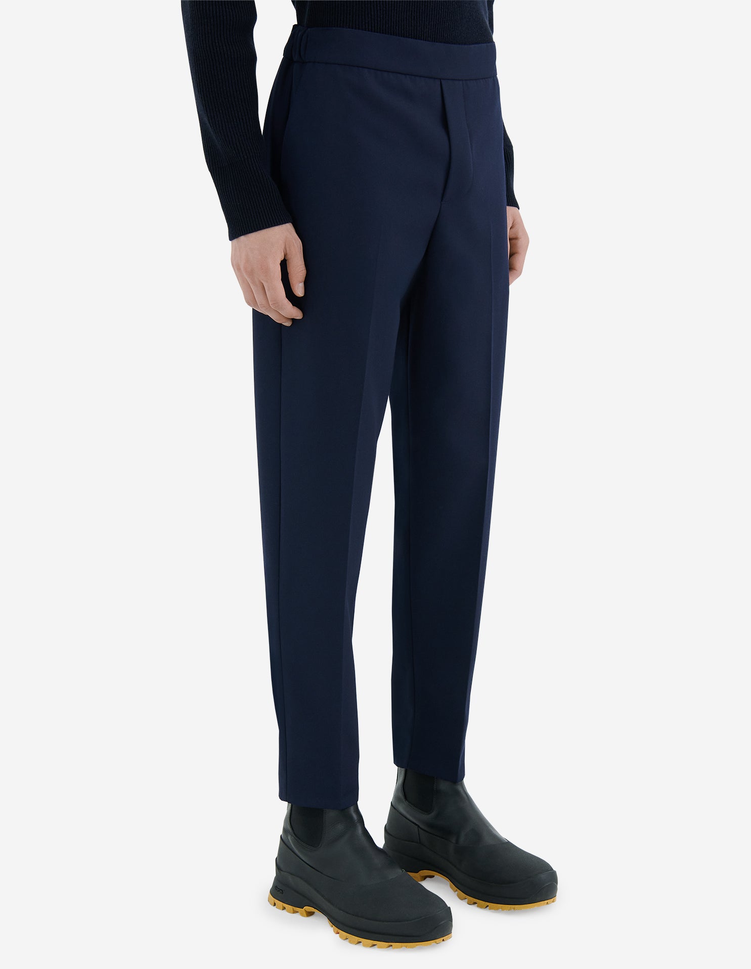 Pantalon décontracté en laine - Dark Navy