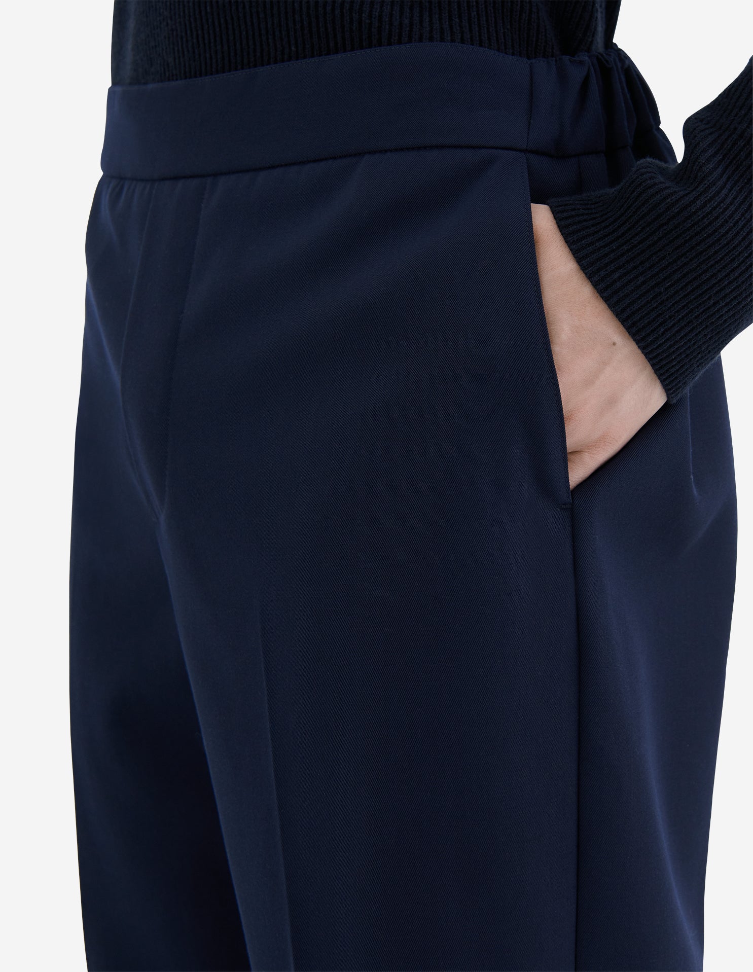 Pantalon décontracté en laine - Dark Navy