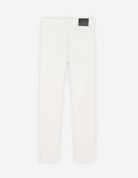 Pantalon slim 7/8 près du corps en denim - Ecru