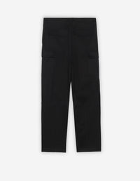 Pantalon cargo à poches avec écusson - Long Black