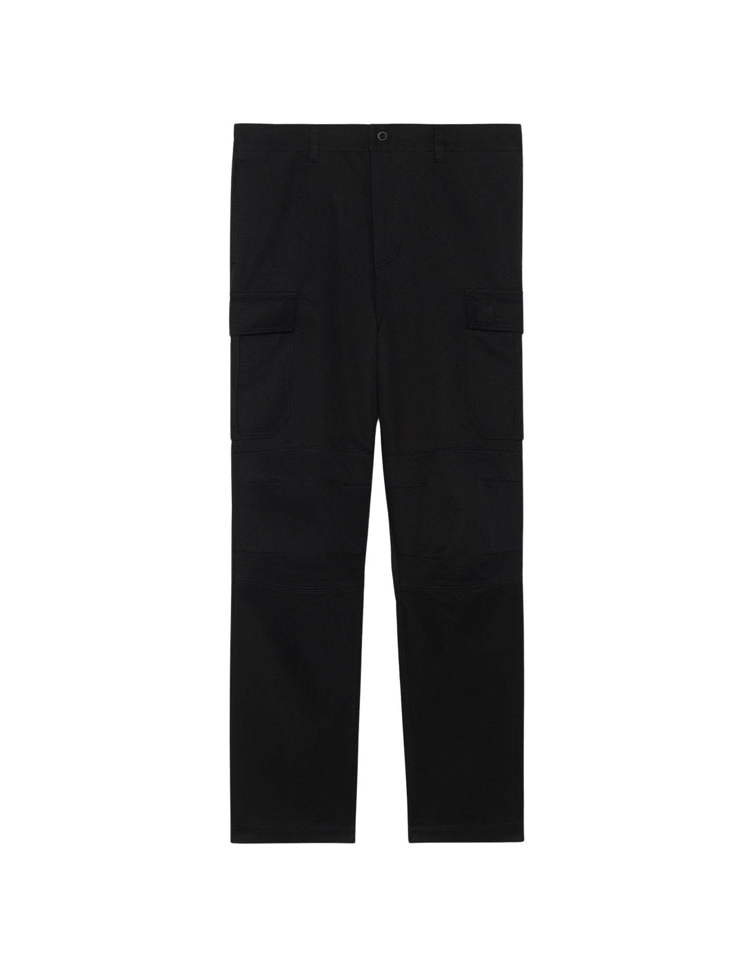Pantalon cargo à poches avec écusson - Long Black