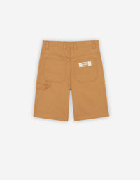 Oversized shorts with button fastening - Camel