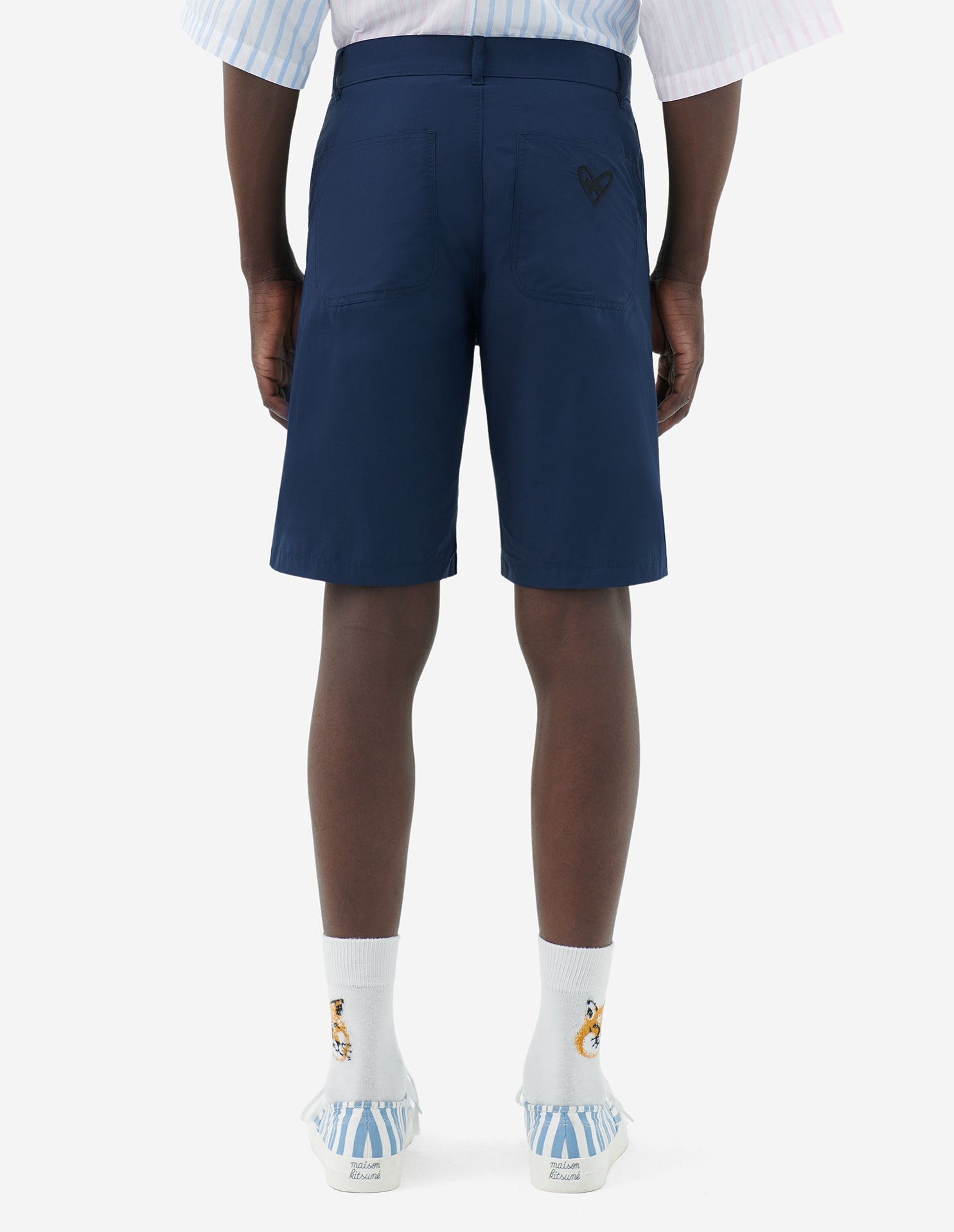 Embroidered shorts - Dark Navy
