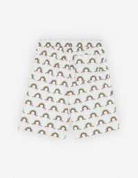 Short imprimé élastiqué à la taille - Multicolor