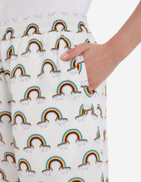 Short imprimé élastiqué à la taille - Multicolor