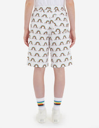 Short imprimé élastiqué à la taille - Multicolor