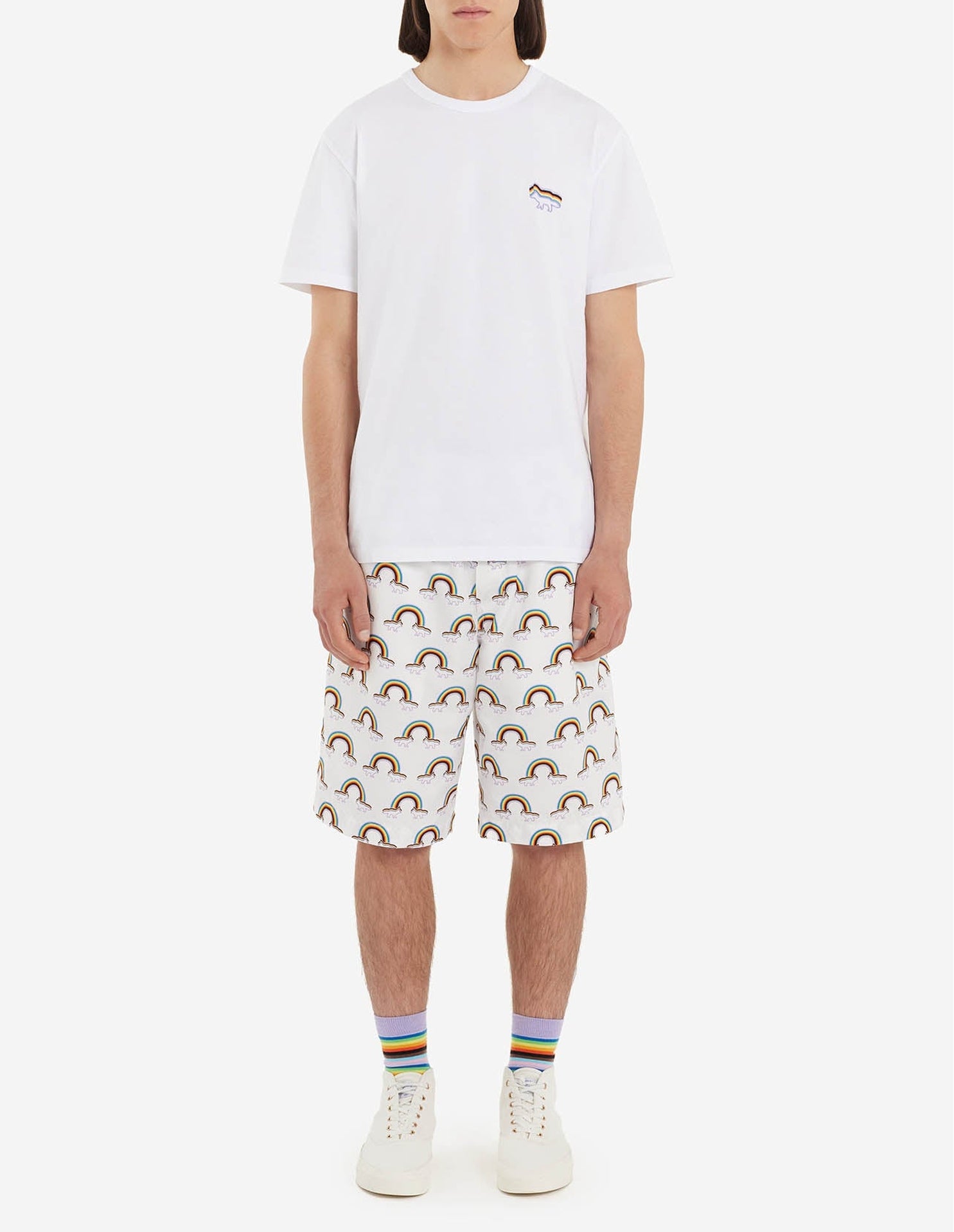 Short imprimé élastiqué à la taille - Multicolor