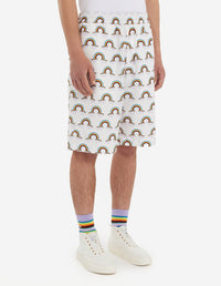 Short imprimé élastiqué à la taille - Multicolor