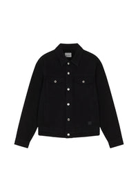 Veste droite avec écusson en denim - Black