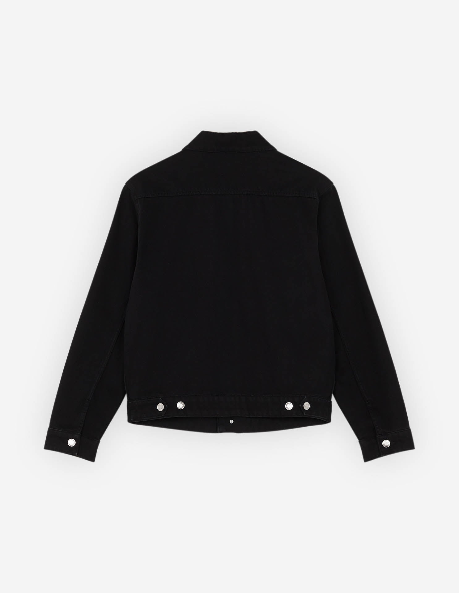 Veste droite avec écusson en denim - Black