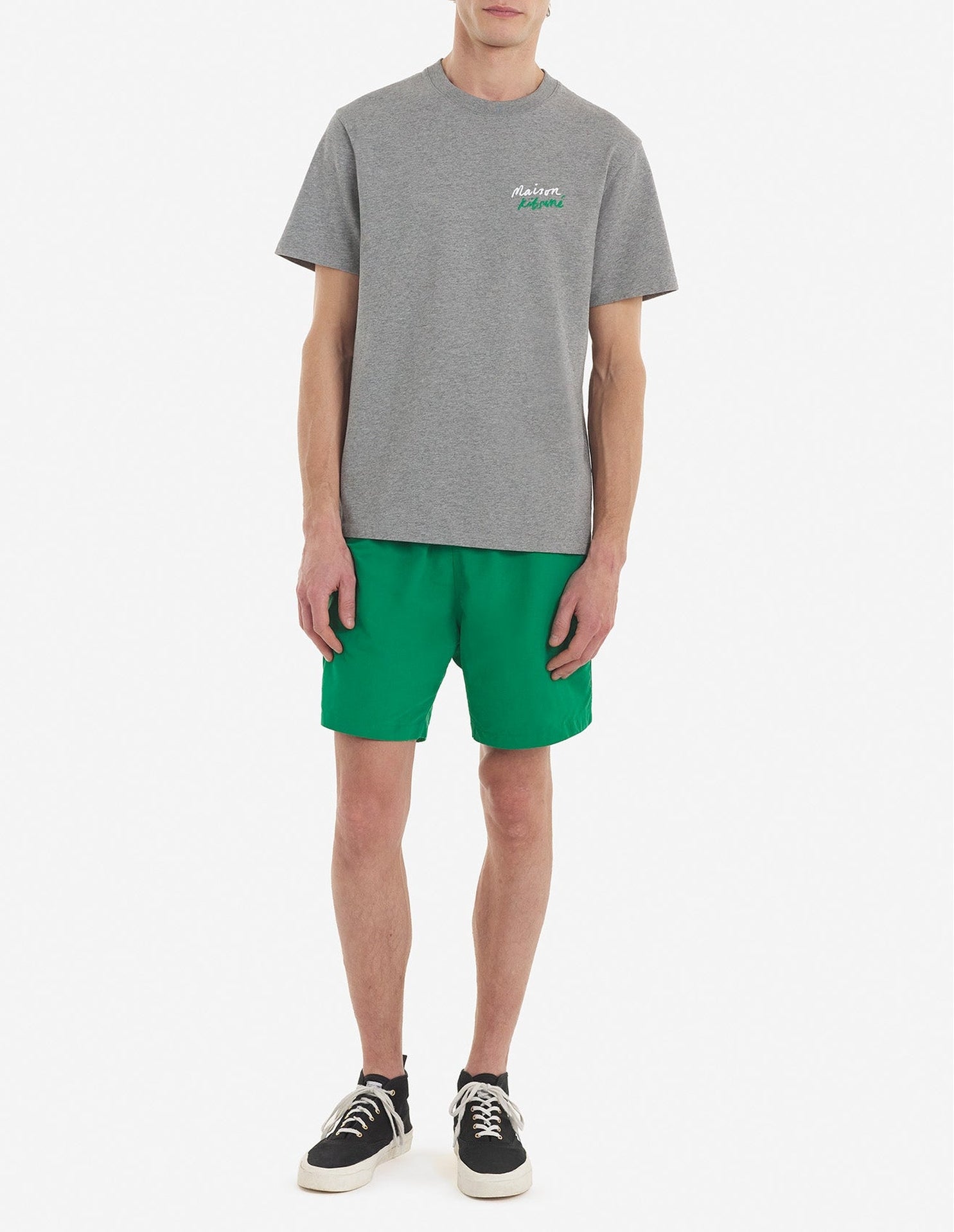 Short de bain avec écusson brodé à l'arrière - Grass Green