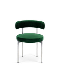 Chaise Libera structure en velours - Vert sapin