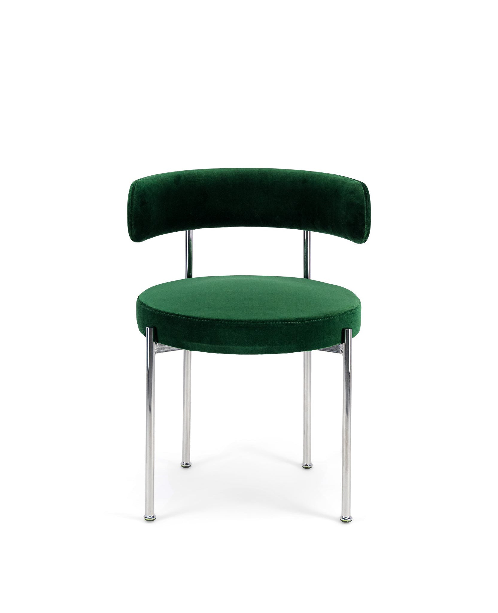 Chaise Libera structure en velours - Vert sapin