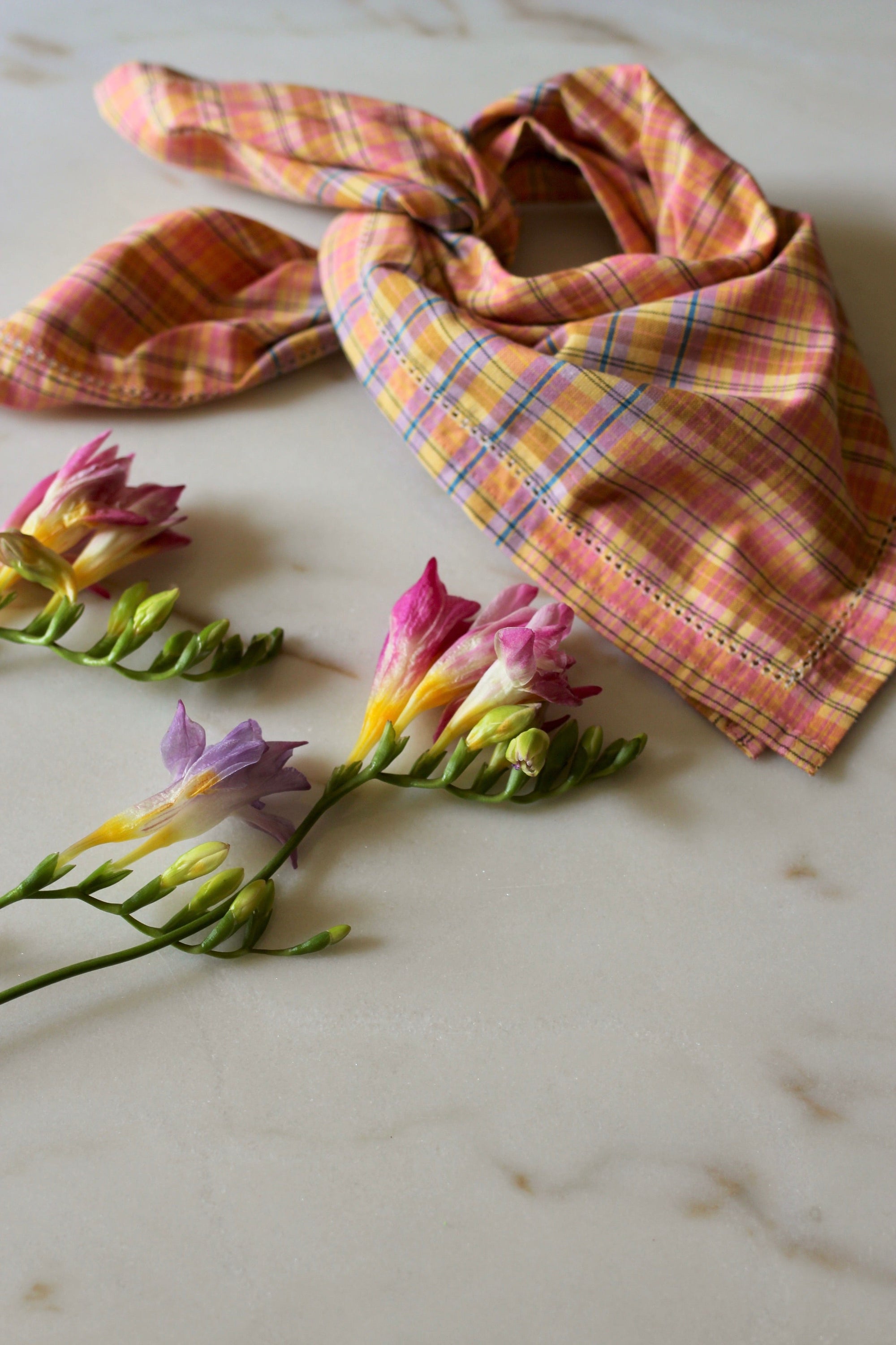 Foulard Bonjour - Rose