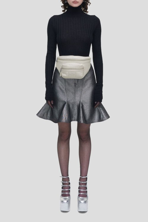 Sac banane zippé en cuir - Cotton & Silver