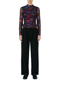 Blouse Mushrooms Neon en tulle - Multicolore