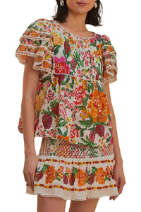 DJV_Flowerful Sketch Off White Jupes & Shorts - Flowerful Sketch Off White