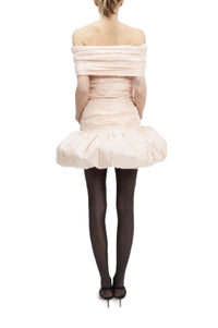 Robe UFO épaules dénudées - Beige
