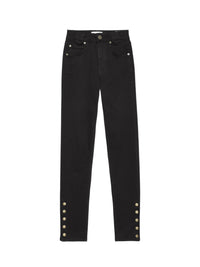 Legging à boutons-pression en denim - Black