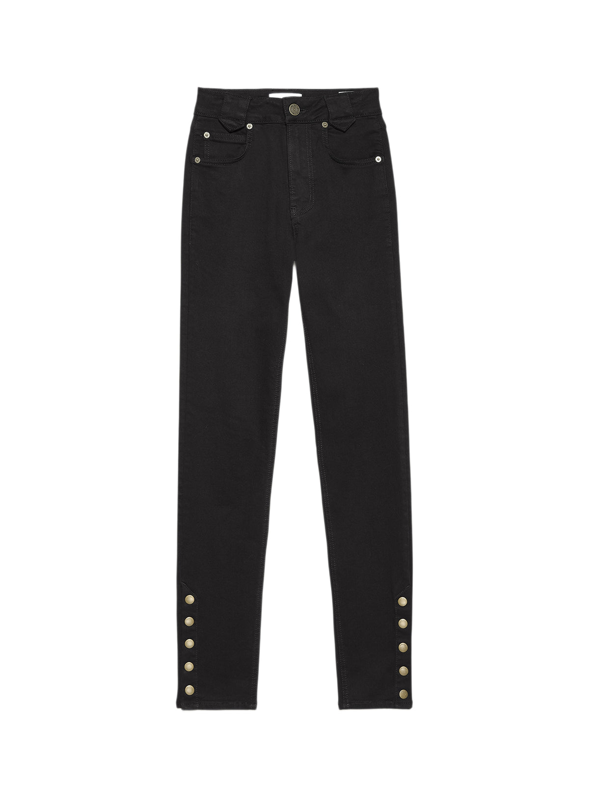 Legging à boutons-pression en denim - Black