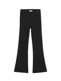 Pantalon Jet Set Crop Mini Boot Pintuck en denim - Sheen Noir