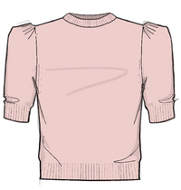 CASHMERE GATHERED SWEATERALMOND PINK