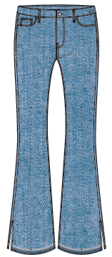 LE EASY FLAREQUIRKY RELEASED HEM