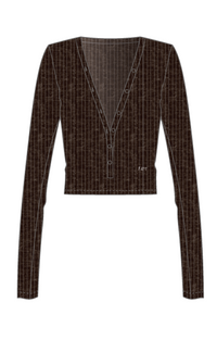 THE MESH TRIM RIB HENLEYCOFFEE