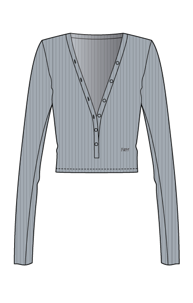 THE MESH TRIM RIB HENLEYGREY BLUE